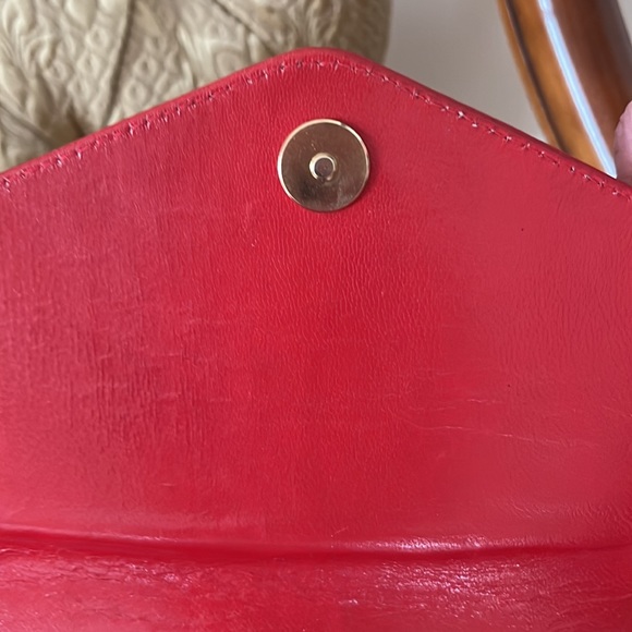 Beautiful Soft Italian Leather Purse with Decorative crocodile accent. - Picture 8 of 11